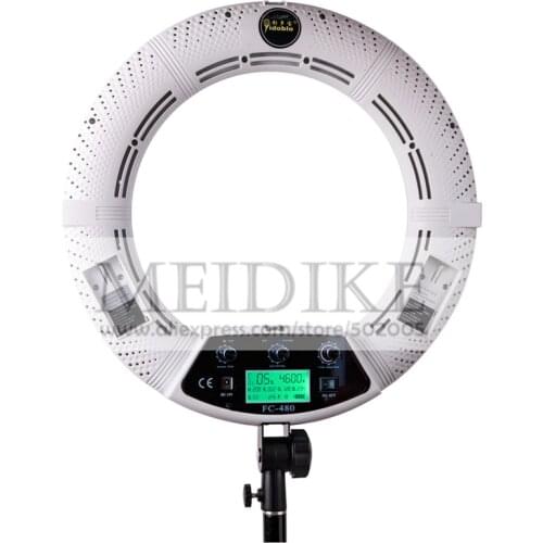 Yidoblo FC-480 RGB APP Control Ring Light LED Video Light Beauty nail skin Photography Movie Studio Ring lamp Kit with tripod