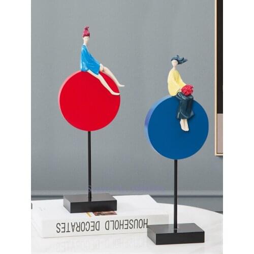 Creativity Abstract Character Cartoons Sculpture Handicraft Furnishings Modern Home Desktop Decoration Childrens Room