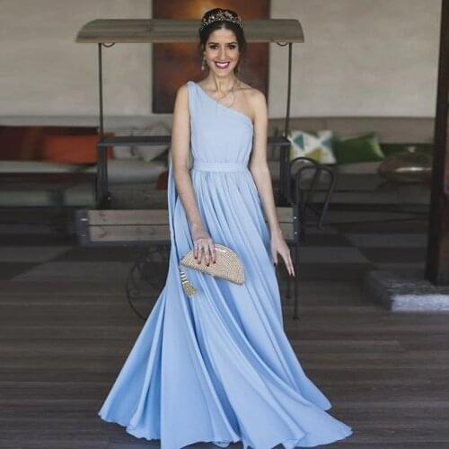 Lampades Womens One Shoulder Evening Dresses
