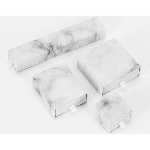 Marble Jewelry Drawer Box for Ring Earrings Bracelet Necklace Holder Storage Jewellery Organizer Packaging Boxes
