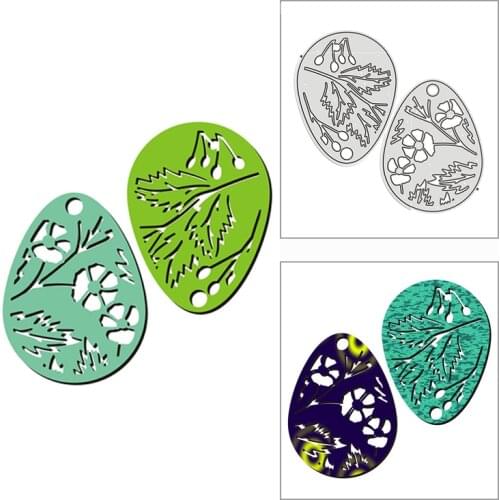 New 2021 Floral Leave Eggs Metal Cutting Dies for DIY Scrapbooking and Album Card Making Decorative Embossing Craft No Stamps
