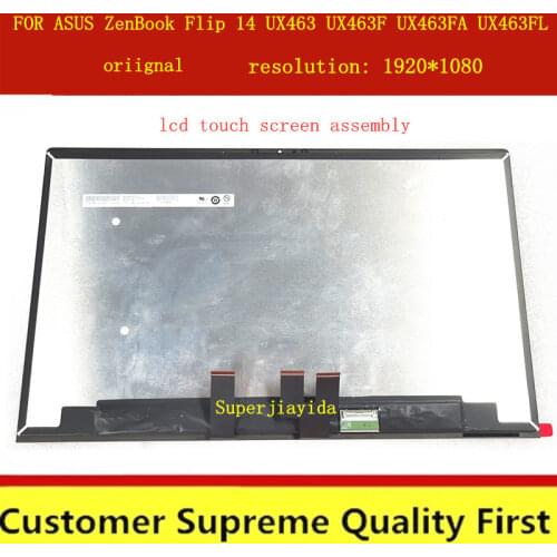 FOR ASUS ZenBook Flip 14 UX463 UX463F UX463FA UX463FL LCD glass display complete assembly 14 inch upper part