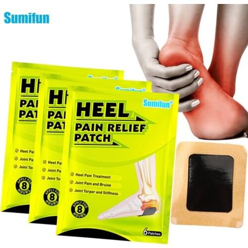 Sumifun 6pcs Orthopedic Plaster Heel Pain Relief Patch Herbal Extract Treatment Gout Bone Arthritis Joints Tenosynovitis Patch