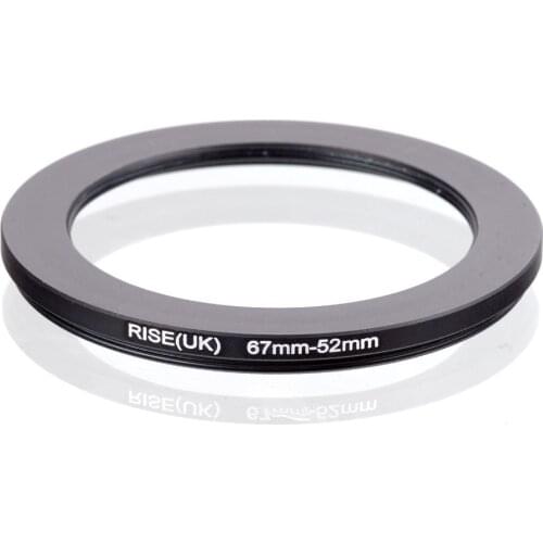 RISE(UK) 67mm-52mm 67-52mm 67 to 52 Step down Ring Filter Adapter black