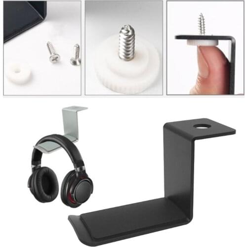 Portable Metal Headphone Holder Desktop Wall Mount Hanging Hook Aluminum Alloy Stand Hanger for Headset Accessories