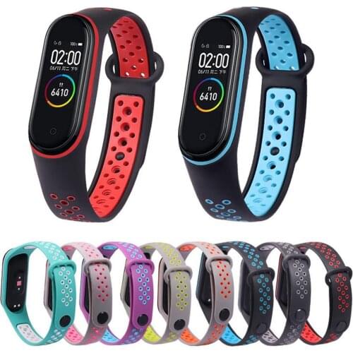 Watch band Strap for Xiomi Mi band 5 4 3 replaceable Bracelet Breathable Sport Wristband Strap For Mi band 3 4 5 wristband