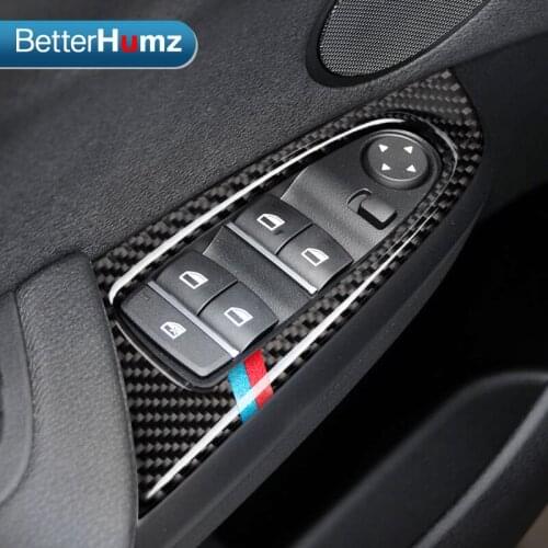 For BMW X3 F25 X4 F26 Carbon Fiber Window Lifter Control Frame Window Switch Decor Armrest Panel Trim car Interior accessories