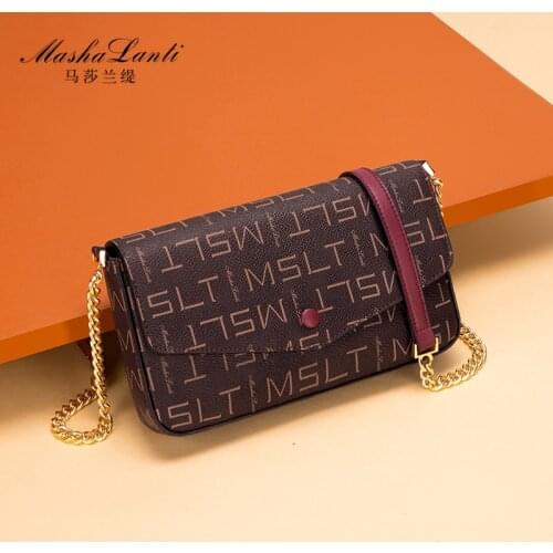 MSLT Women Chain Messenger Bag Waterproof PVC Bag Good Quality Designer Bag Shoulder Bag And Collect Wallet