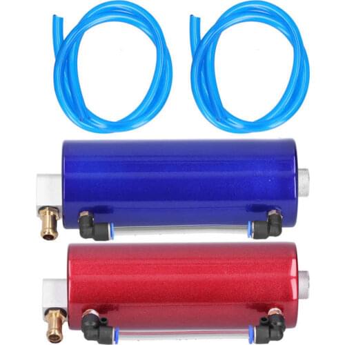 Universal Oil Catch Tank Reservoir Can Kit with Oil Pipe Bracket Clamps Screw Nut Connector Oil Reservoir New