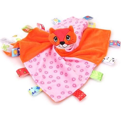 Newborn Baby Appease Towel Calm Wipes Kids Infant Towel Blanket Cute Doll Soft Square Plush Toys Comforting Taggies Blanket