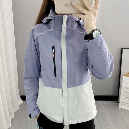 Waterproof Windbreaker Thermal Fleece Three-in-one Sports Fashion Jackets Women Men Hooded Coats Fishing Climbing Skiing Hike