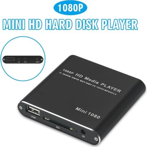 High Quality 1080P Full HD Digital Media Player HDMI-compatible Mini HD Hard Disk Video Players With Remote Controller