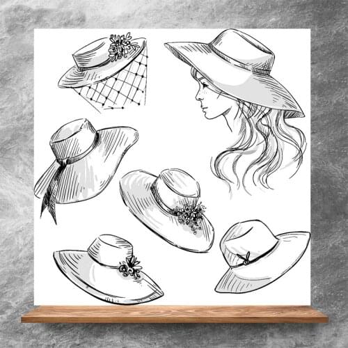ZhuoAng Beach girl Clear Stamps/Silicone Transparent Seals for DIY scrapbooking photo album Clear Stamps