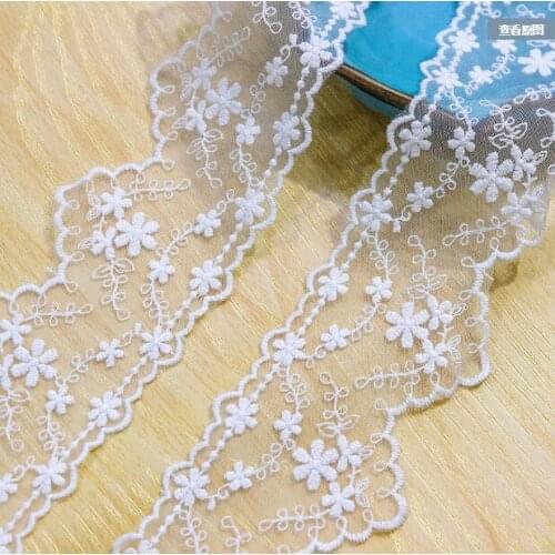 1yard Width:6.5cm White Mesh Lace Color Fabric Lace Sewing Accessories Lace Trims Decorative Mesh (ss-2026)