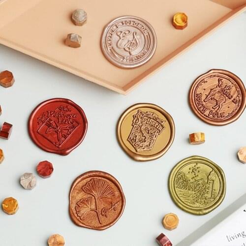 100 octagonal antique wax stamp scrapbook metal wax beads craft ornaments Wedding anniversary envelope stamps