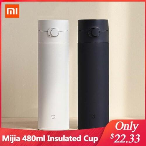 2020 Xiaomi Mijia 480ml Stainless Steel Water Bottle Lightweight Thermos Vacuum MIni Cup Camping Travel Portable Insulated Cup