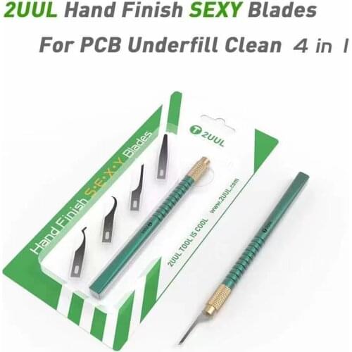 2uul 4 in 1 Hand Finish SEXY Glue Removal Blades For PCB Motherboard Chip IC CPU Glue Remover Knife Cleaning Scraping Pry Tool
