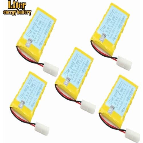 5pcs 7.2v 900mah AA NI-CD Battery With 7.2v Charger Set For Electric toys car Telerobot boat Remote control Tank L6.2-2P Plug
