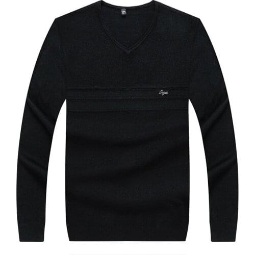 8XL 6XL Brand Casual Sweater v-Neck Striped Slim Fit Men Long Sleeve Patchwork Male Pollover Sweater Thin Clothes agasalho masc