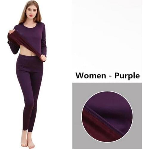 Plus Velvet Thick Warm Thermal Underwear Set Long Johns For Male Female Warm Thermal Clothing Woman Winter Suit Wear Villus
