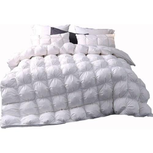 White Luxury Bread Duvet Filling Goose Duck Down Winter warmest Comferter Quilt Blanket with 2.5~4.1kg Filler #s