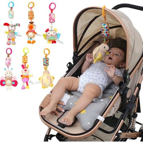Newborn Baby Plush Stroller Toys Baby Rattles Mobiles Cartoon Animal Hanging Bell Educational Baby Toys 0-12 Months Speelgoed