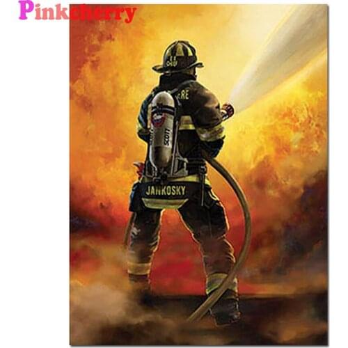 DIY 5D Diamond Painting Cross Stitch Fireman Needlework Accessories Full Diamond Mosaic Portrait Diamond Embroidery