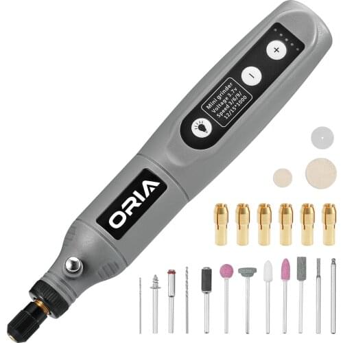 ORIA Electric Cordless Drill Tool Kit Portable 5-Speed Adjustable Engraving Pen Cutting Polishing Drilling Rotary Tool