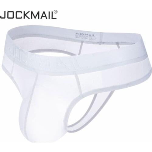 JOCKMAIL Mens G Strings 2019 Sexy Men Underwear Thong Transparent Erotic Penis Pouch Panties Bikini Jockstrap Men Cueca Gay