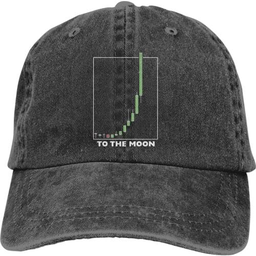 Pure Color Dad Hats To The Moon Womens Hat Sun Visor Baseball Caps Bitcoin Cryptocurrency Miners Meme Peaked Cap