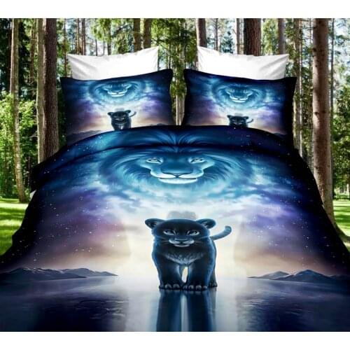 Tag Bedding Set Single Twin Full Queen King Size Animal Tag Lion Wolf Bed Set Childrens Kid Bedroom Duvetcover Sets 002