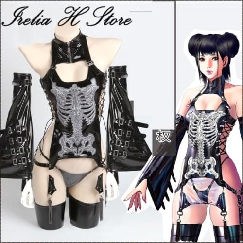 Irelia H Store Dark Dynasty Leather Sexy Cosplay Costume Private Photo Shoot sexy lingeris sexy cheongsam