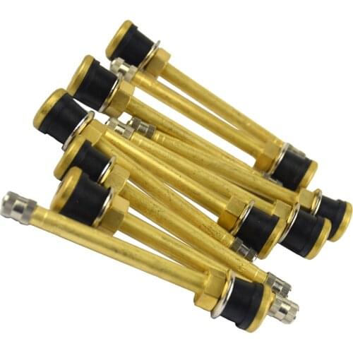 10 Pieces TR572 Brass Truck Tire Valve Stems for All Aluminum/Steel Wheels