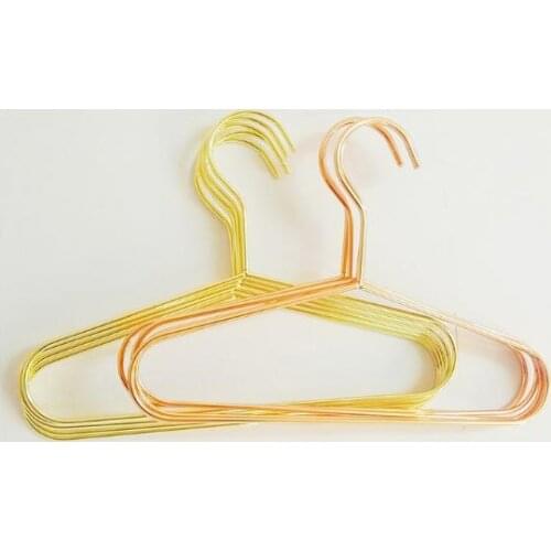 50pcs Nordic Style Metal Children Hanger Kids Pet Dog Clothes Baby Clothing Storage Hanger Rose Gold
