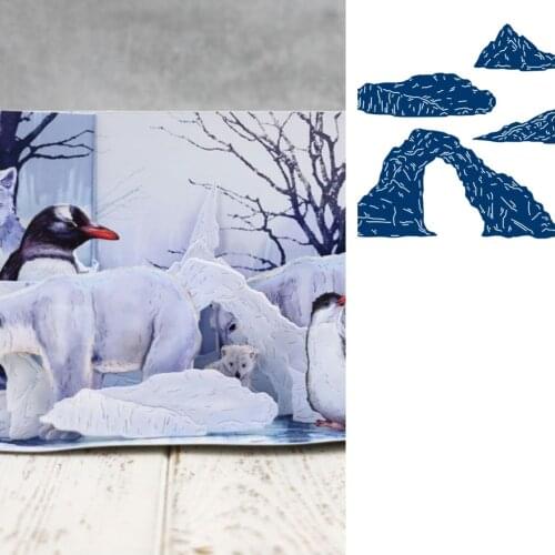 Icebergs Metal Cutting Die Scrapbook Embossed Paper Card Album Craft Template Cut Die Stencils Template DIY New for 2021 Arrive