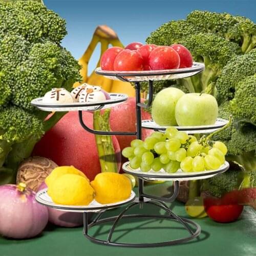 Multi-layer Fruit Tray Five-layer Acrylic Section Storage Tray Fruit Bowl Living Room Home Fine Dried Fruit Plate Snack Plate H