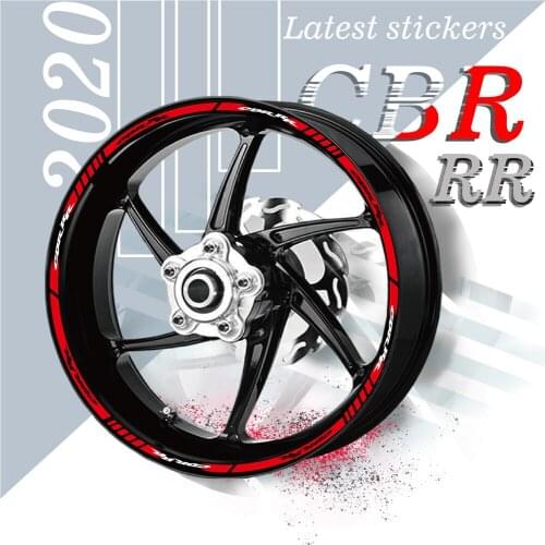 Motorcycle modification front and rear wheels full cover outer rim moto stickers stripe wheel tire decal For HONDA CBR RR cbr rr