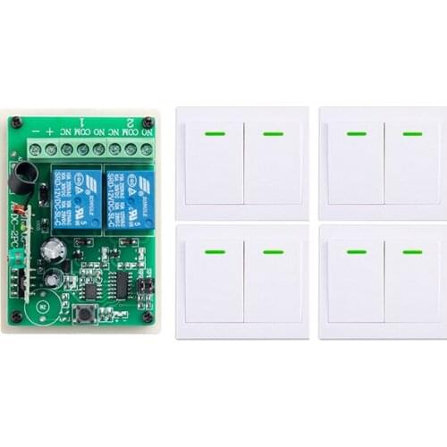 New digital Remote Control Switch DC12V 2CH Receiver Wall Transmitter Wireless Power Switch 315MHZ Radio Controlled Switch Relay