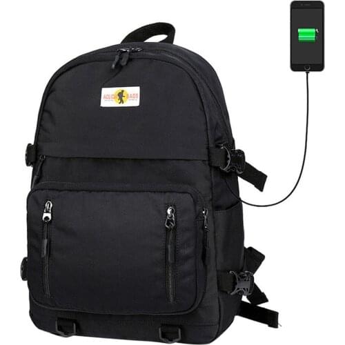 Solid Color Middle High School Girls Bag Backpack with USB Charger Womens Travel Laptop Rucksack Bagpack Casual Daypack Mochilas