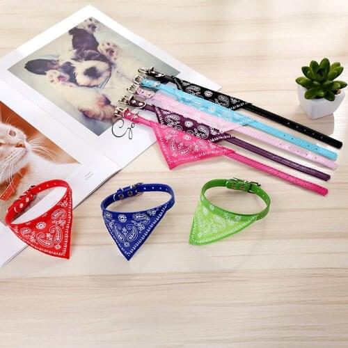 Puppy Collar Small Dog Dropshipping Pet Supplies Dog Neckerchief Cat Bandana Wholesale 1PC Handsome Scarf Collars Adjustable E