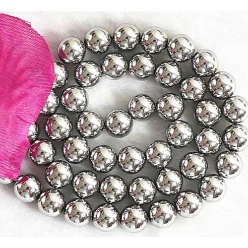 Charms silver-color hematite Iron ore stone 4mm 6mm 8mm 10mm 12mm round beads loose making special Jewelry B210