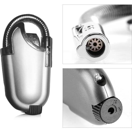 Portable Hose Jet Lighter With LED Light Kitchen Stove Ignition Pipe Lighter For Outdoor BBQ Camping(Airless)