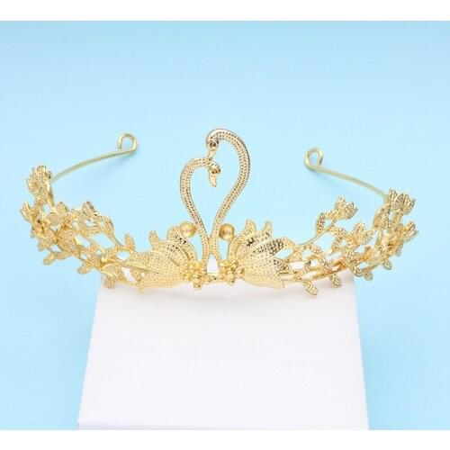 Retro Hair Bands for Women Wedding Metal Swan ShapeHair Headbands Girls Adjustable Bride Hair Accessories