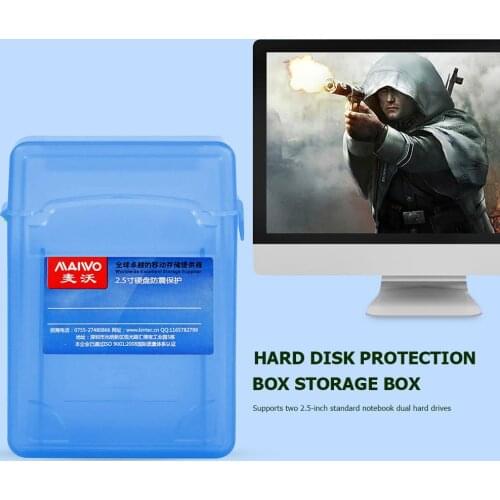 Durable Storage Box Classic Delicate Texture KP001 Plastic 2.5 inch Hard Disk Drive HDD Storage Box Protection Case