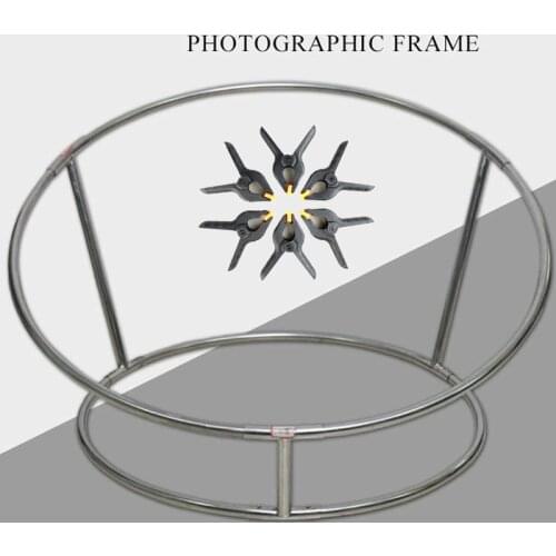 Newborn Photography Props Posing Steel Frame Sofa Bebe Accessoires Photographiques Posing Nest Round Shelf + 6pcs Clips