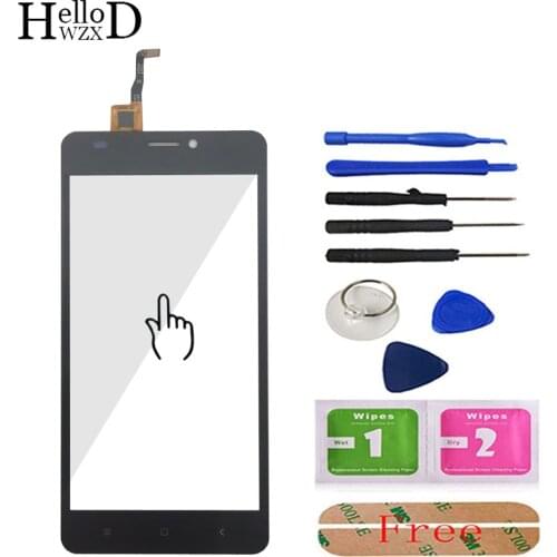 Touch Screen Front Glass For Oukitel C3 Touch Screen Glass Digitizer Panel Touchscreen Lens Sensor Mobile Flex Cable + Adhesive