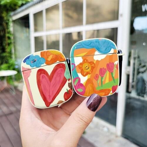 Colorful Graffiti Silicon Earphone shell For Apple Airpod 2/1 Cover For Airpod pro 3 Earphone case for airpods Fundas Soft Cover