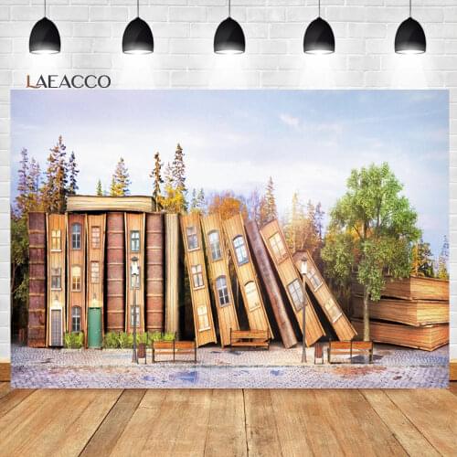 Fairytale Books Building Tree Back To School Kid Portrait Photozone Photophone Photo Backdrop Photo Backgrounds For Photo Studio