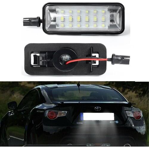 6500K LED License Plate Lights For Subaru Impreza WRX STI XV Crosstrek BRZ Legacy Ascent Outback Forester Scion FR-S Toyota 86