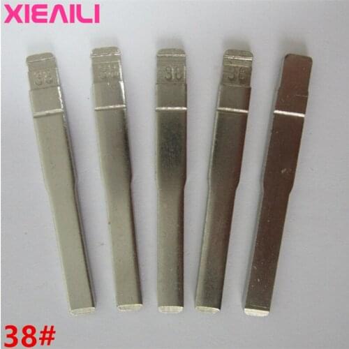 XIEAILI 50Pcs 38# Blank Remote Uncut Key Blade For Ford Focus (Side Slot) S361